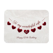 Romantic 60th Birthday Red Heart Bunting-vrouw