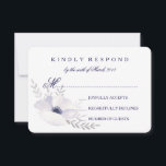 Romantic Anemones RSVP<br><div class="desc">Le design romantique des anémones a été créé par Eggplant et Purple. Ce design est composé d'anémones d'aquarelle douce en feuilles lavande violet et faux argent. Ce design est un très bon assortiment pour les mariages du printemps. Avec l'association d'accents argentés élégants, c'est la façon parfaite d'insuffler une élégance moderne...</div>