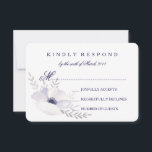 Romantic Anemones RSVP<br><div class="desc">Le design romantique des anémones a été créé par Eggplant et Purple. Ce design est composé d'anémones d'aquarelle douce en feuilles lavande violet et faux argent. Ce design est un très bon assortiment pour les mariages du printemps. Avec l'association d'accents argentés élégants, c'est la façon parfaite d'insuffler une élégance moderne...</div>