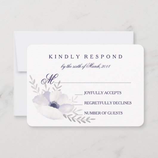 Romantic Anemones RSVP (Devant)
