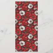 Romantic Anemones Sparkle City Wedding Menu (Achterkant)