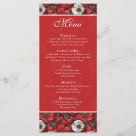 Romantic Anemones Sparkle City Wedding Menu