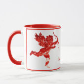 Romantic Angel Valentijn Cupid Cherub personaliser Mok (Links)