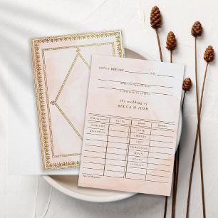 Romantic Antiek Blush Wedding Library Kaart RSVP