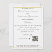*~ Romantic AR26 QR RSVP Floral Wedding I Kaart (Achterkant)