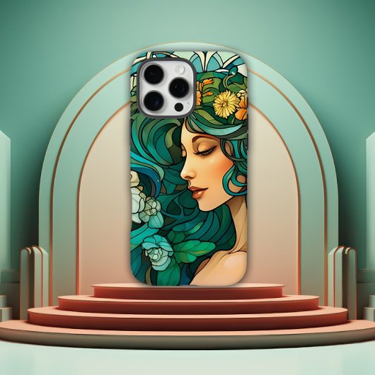 Romantic Art Nouveau Woman Case-Mate iPhone Case