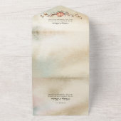 Romantic Autumn Pumpkin Monogram | Old Barn Invita All In One Uitnodiging (Buitenkant)