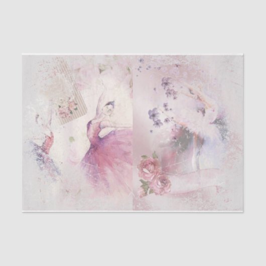 Romantic Ballerina Design Series 3 Tissuepapier (Voorkant)
