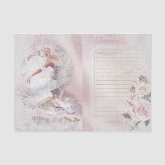 Romantic Ballerina Design Series 5 Tissuepapier (Voorkant)