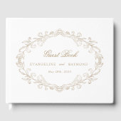Romantic Baroque Ornate Frame Wedding Gastenboek (Voorkant)