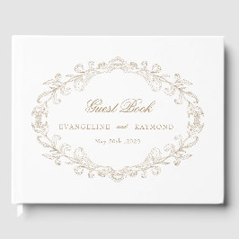Romantic Baroque Ornate Frame Wedding Gastenboek