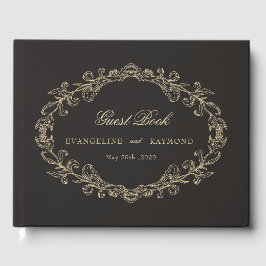 Romantic Baroque Ornate Frame Wedding Gastenboek