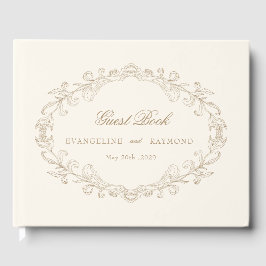 Romantic Baroque Ornate Frame Wedding Gastenboek