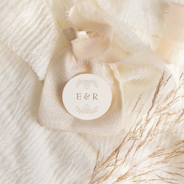 Romantic Baroque Ornate Frame Wedding Ronde Sticker