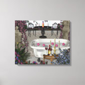 Romantic Bathroom Wall Verpakt Canvas (Voorkant)