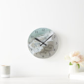 Romantic Beach Hearts Ronde Klok (Huis)