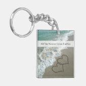 Romantic Beach Hearts Sleutelhanger (Voorkant Links)