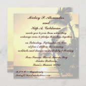 Romantic Beach Wedding Celebration Kaart (Voorkant / Achterkant)