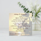 Romantic Beach Wedding Celebration Kaart (Staand voorkant)