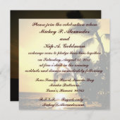 Romantic Beach Wedding Celebration Kaart (Voorkant / Achterkant)