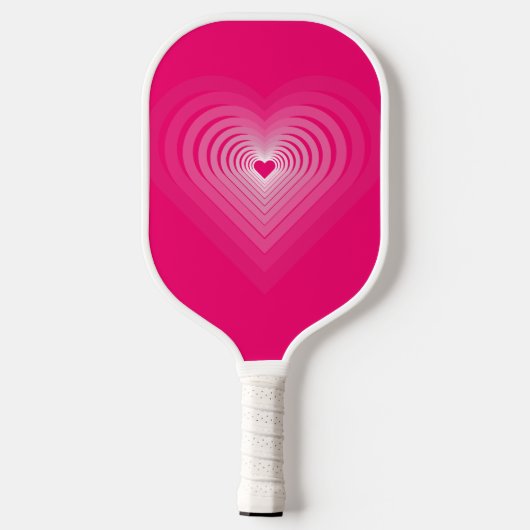 Romantic Beating Heart Love Pink Pickleball Paddle (Achterkant)