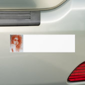 ROMANTIC BEAUTY/Vrouw portret Sepia Brown Bumpersticker (Op auto)