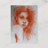 ROMANTIC BEAUTY/Vrouw portret Sepia Brown Visitekaartje (Achterkant)