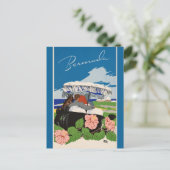 Romantic Bermuda retro vintage Briefkaart (Staand voorkant)