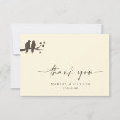Romantic Birds Classic Formal Wedding Bedankkaart (Voorkant)