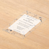 Romantic Birds in a Tree Wedding Acryl Uitnodigingen (Laagn)