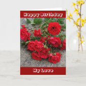 Romantic birthday card kaart (Gele Bloem)