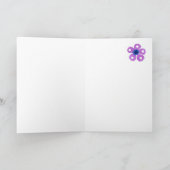 Romantic Birthday Card with French Greeting Kaart (Binnen)