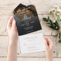 Romantic Black Gold Photo Wedding