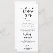 Romantic Black, Place Setting, Hartelijk kaart (Voorkant / Achterkant)