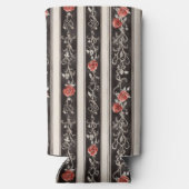 Romantic Black Red Stripes Roses Floral (Achterkant)