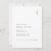 Romantic Black Tie Photo Wedding Kaart (Achterkant)