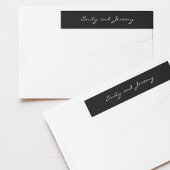 Romantic Black White Modern Calligraphy Wedding