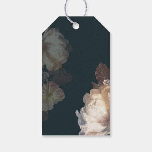 Romantic Blooms Elegant Floral Weddenschap Bedankt Cadeaulabel (Achterkant)