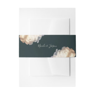 Romantic Blooms Elegant Floral Wedding Uitnodigingen Wikkel