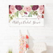Romantic Blooms Shower Welkomstbanner Spandoek (Insitu)