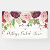 Romantic Blooms Shower Welkomstbanner Spandoek (Horizontaal)