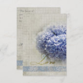 Romantic Blue Hydrangeas Wedding RSVP (Voorkant / Achterkant)