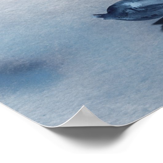 Romantic Blue Swan Wedding Dinner Sechart Poster (Hoek)