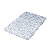 Romantic Blue White Floral  Badmat (Gekanteld)