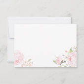 Romantic Blush Floral Flat Bedankt voor je kaarten (Achterkant)
