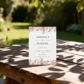 Romantic Blush Floral Wedding Invitation