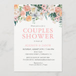 Romantic Blush Flowers Couples Shower Invitation<br><div class="desc">Écart romantique de l'Wedding shower à fleurs</div>