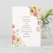 Romantic Blush Garden Wedding Invitation (Debout devant)