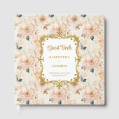 Romantic Blush Gold Mariage livre d'hôte (Recto)