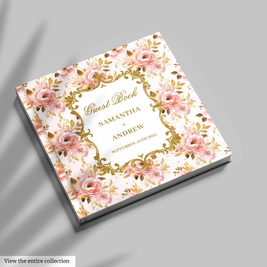 Romantic Blush Gold Mariage Livre d'or Signer